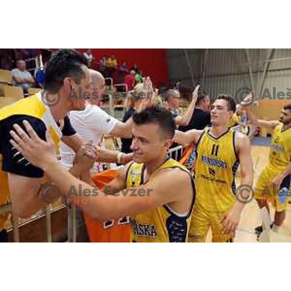 Zan Mark Sisko in action during Slovenian Super Cup basketball match between Koper Primorska and Hopsi Polzela in Podcetrtek Sports Hall, Slovenia on September 17, 2019