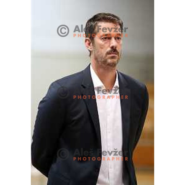Jurica Golemac in action during Slovenian Super Cup basketball match between Koper Primorska and Hopsi Polzela in Podcetrtek Sports Hall, Slovenia on September 17, 2019