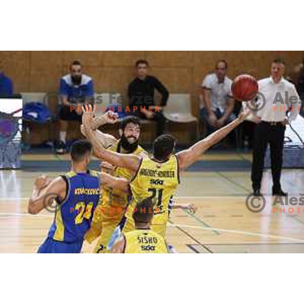 Marko Jagodic Kuridza in action during Slovenian Super Cup basketball match between Koper Primorska and Hopsi Polzela in Podcetrtek Sports Hall, Slovenia on September 17, 2019