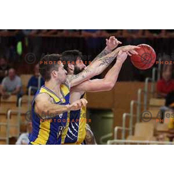 Ziga Dimec in action during Slovenian Super Cup basketball match between Koper Primorska and Hopsi Polzela in Podcetrtek Sports Hall, Slovenia on September 17, 2019