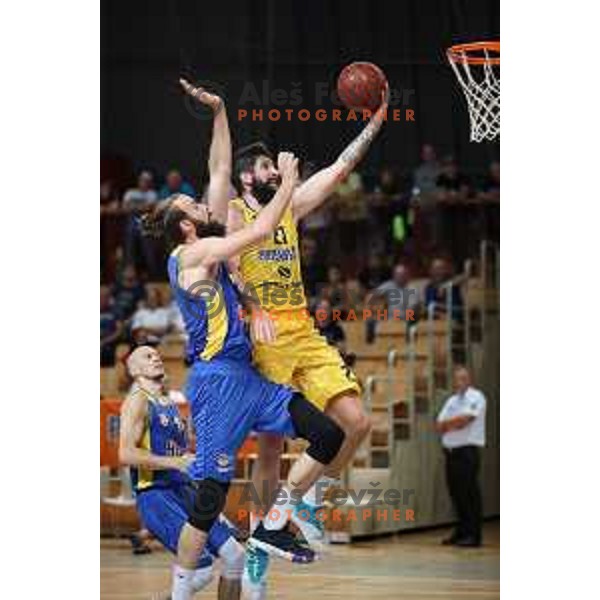 Ziga Dimec in action during Slovenian Super Cup basketball match between Koper Primorska and Hopsi Polzela in Podcetrtek Sports Hall, Slovenia on September 17, 2019