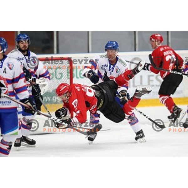 of Acroni Jesenice in action during Alps League ice-hockey match between Acroni Jesenice and Fassa in Podmezakla Hall, Jesenice on September 21, 2019