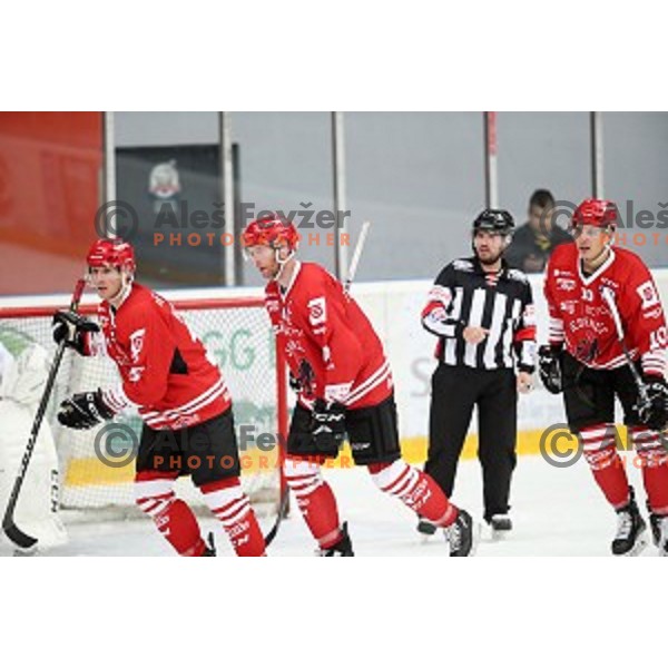 of Acroni Jesenice in action during Alps League ice-hockey match between Acroni Jesenice and Fassa in Podmezakla Hall, Jesenice on September 21, 2019