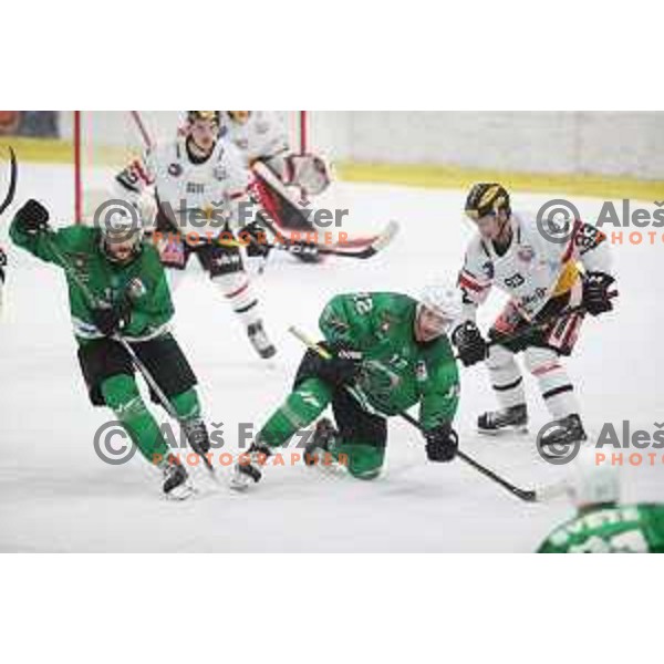 of SZ Olimpija in action during Alps League regular season ice-hockey match between SZ Olimpija and VEU Feldkirch in Tivoli Hall, Ljubljana, Slovenia on September 22, 2019