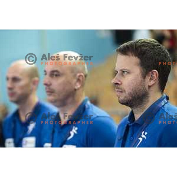Uros Bregar in action during Women’s European Championship 2020 qualifier handball match between Slovenia and Kosovo in Lukna, Maribor, Slovenia on September 26, 2019