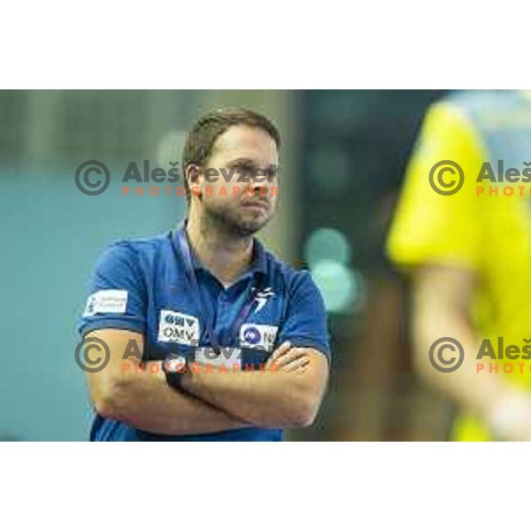Uros Bregar in action during Women’s European Championship 2020 qualifier handball match between Slovenia and Kosovo in Lukna, Maribor, Slovenia on September 26, 2019