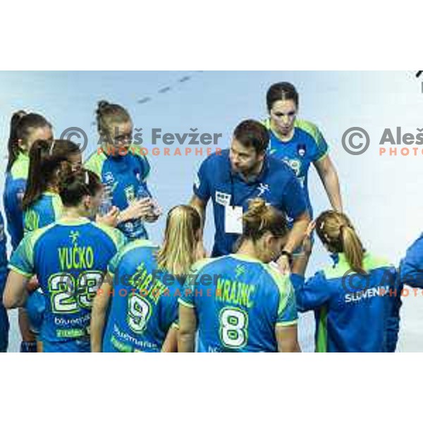 Uros Zabjek in action during Women’s European Championship 2020 qualifier handball match between Slovenia and Kosovo in Lukna, Maribor, Slovenia on September 26, 2019