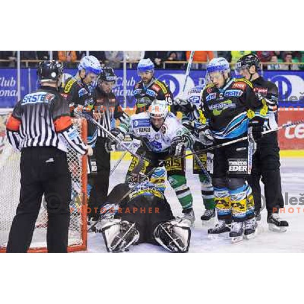 Tomaz Vnuk at the second game of EBEL league semi-finals, ZM Olimpija - Blackwings Linz, Tivoli, Ljubljana 