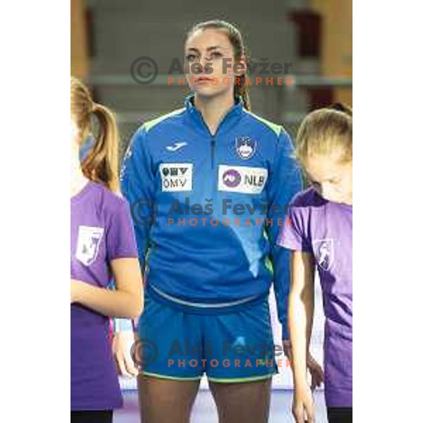 in action during Women’s European Championship 2020 qualifier handball match between Slovenia and Kosovo in Lukna, Maribor, Slovenia on September 26, 2019