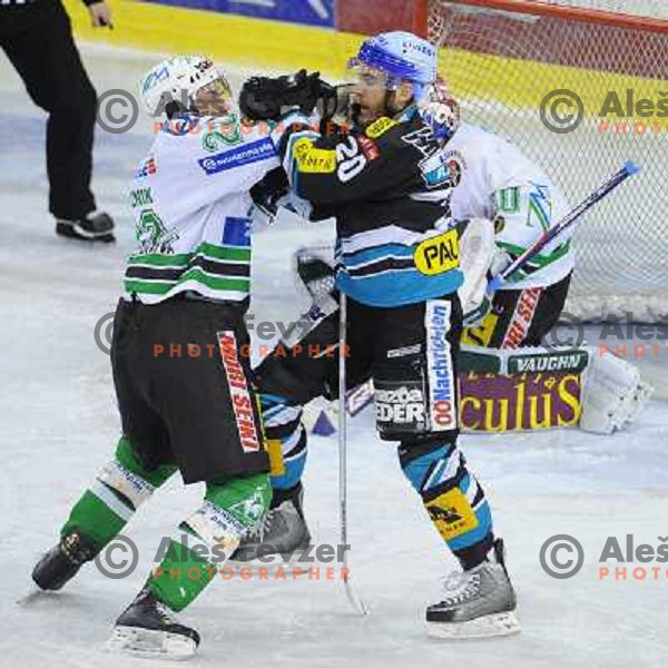 Greg Kuznik at the second game of EBEL league semi-finals, ZM Olimpija - Blackwings Linz, Tivoli, Ljubljana 