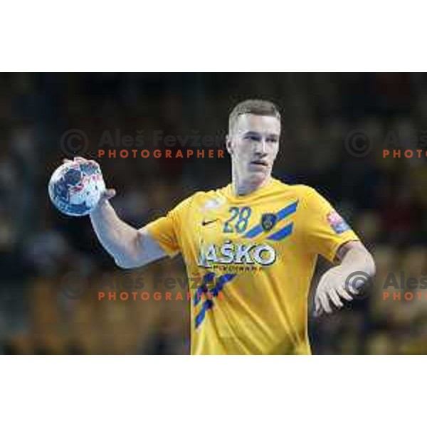Jan Grebenc during Velux EHF Champions League 2019/20 handball match between Celje Pivovarna Lasko and Aalborg Handbold in Zlatorog Arena, Celje, Slovenia on September 29, 2019