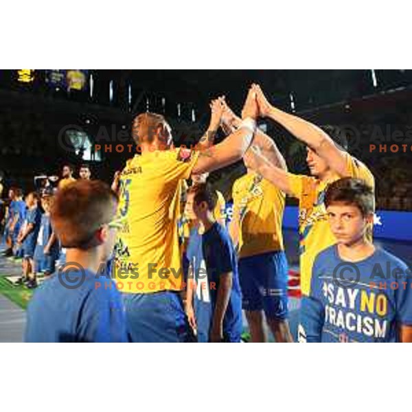 during Velux EHF Champions League 2019/20 handball match between Celje Pivovarna Lasko and Aalborg Handbold in Zlatorog Arena, Celje, Slovenia on September 29, 2019