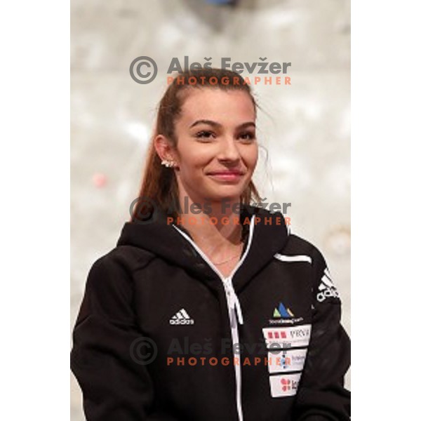 Lucka Rakovec, thrid placed in the Final of World Cup free climbing in Kranj, Slovenia on September 28, 2019