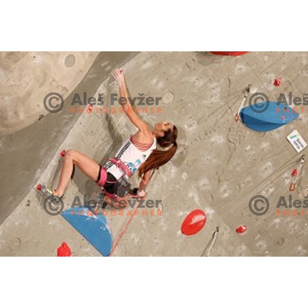 Lucka Rakovec, thrid placed in the Final of World Cup free climbing in Kranj, Slovenia on September 28, 2019