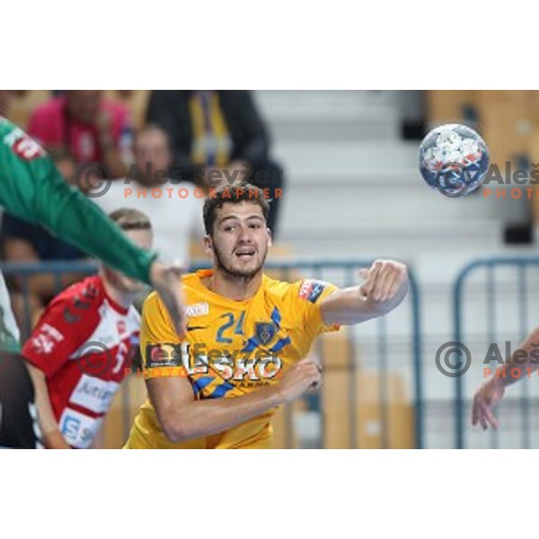 Diogo Borges Da Silva during Velux EHF Champions League 2019/20 handball match between Celje Pivovarna Lasko and Aalborg Handbold in Zlatorog Arena, Celje, Slovenia on September 29, 2019