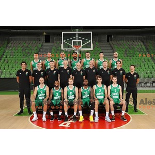 at official photo shooting of basketball team Cedevita Olimpija for 2019-2020 season in SRC Stozice, Ljubljana, Slovenia on October 1, 2019
