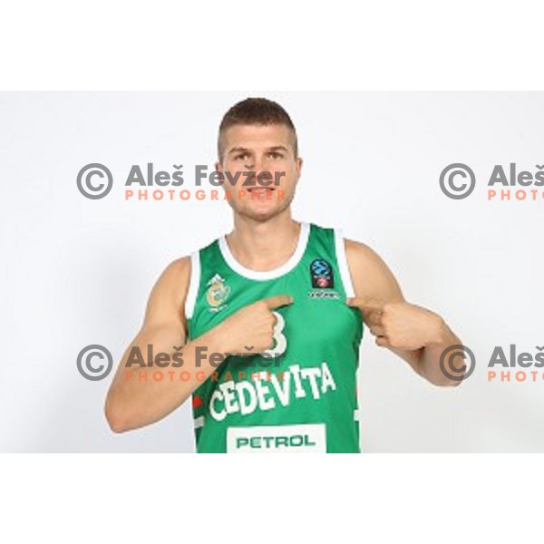 Edo Muric at official photo shooting of basketball team Cedevita Olimpija for 2019-2020 season in SRC Stozice, Ljubljana, Slovenia on October 1, 2019
