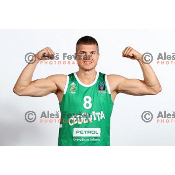 Edo Muric at official photo shooting of basketball team Cedevita Olimpija for 2019-2020 season in SRC Stozice, Ljubljana, Slovenia on October 1, 2019