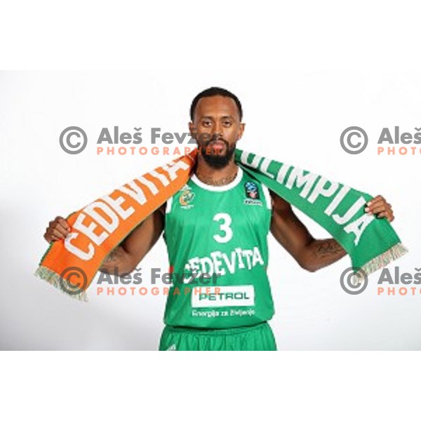 Ryan Jamar Boatright at official photo shooting of basketball team Cedevita Olimpija for 2019-2020 season in SRC Stozice, Ljubljana, Slovenia on October 1, 2019
