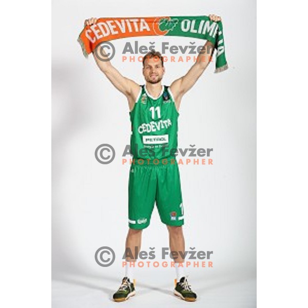 Jaka Blazic at official photo shooting of basketball team Cedevita Olimpija for 2019-2020 season in SRC Stozice, Ljubljana, Slovenia on October 1, 2019