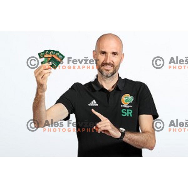 Slaven Rimac at official photo shooting of basketball team Cedevita Olimpija for 2019-2020 season in SRC Stozice, Ljubljana, Slovenia on October 1, 2019