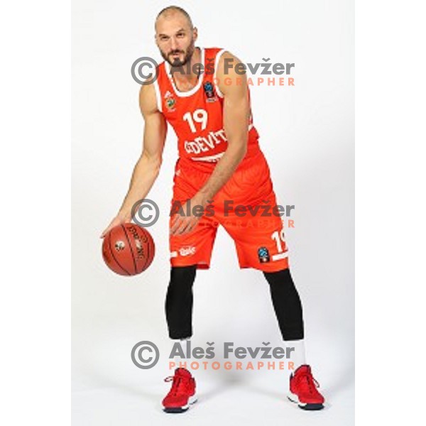 Marko Simonovic at official photo shooting of basketball team Cedevita Olimpija for 2019-2020 season in SRC Stozice, Ljubljana, Slovenia on October 1, 2019