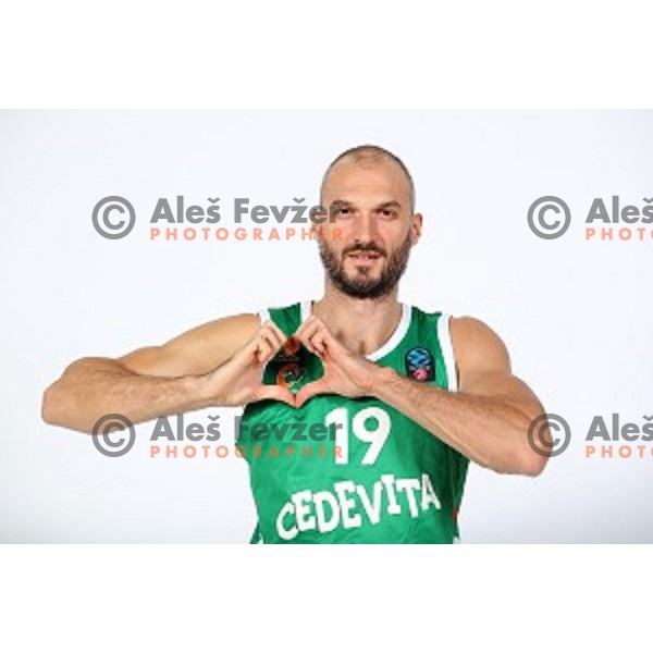 Marko Simonovic at official photo shooting of basketball team Cedevita Olimpija for 2019-2020 season in SRC Stozice, Ljubljana, Slovenia on October 1, 2019