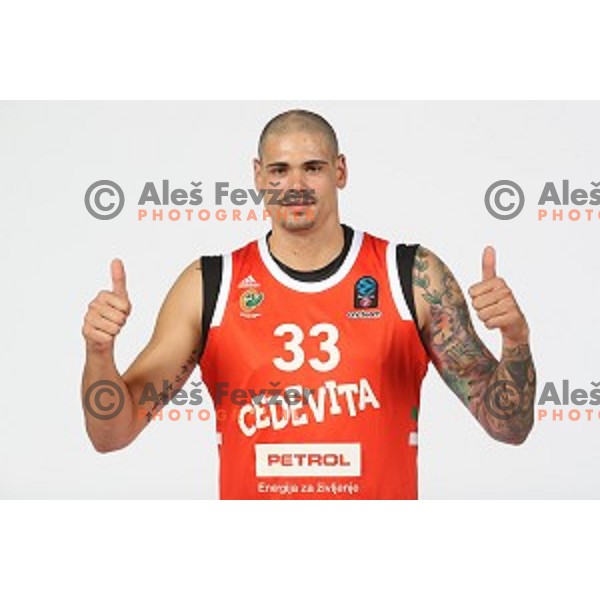 Maik Zirbes at official photo shooting of basketball team Cedevita Olimpija for 2019-2020 season in SRC Stozice, Ljubljana, Slovenia on October 1, 2019