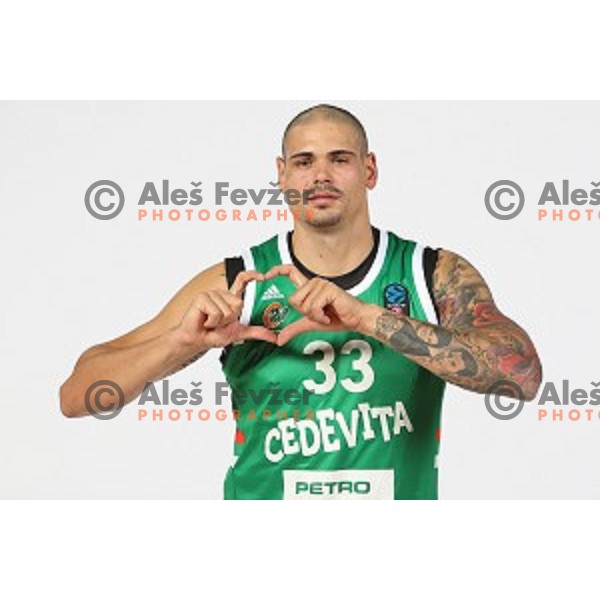 Maik Zirbes at official photo shooting of basketball team Cedevita Olimpija for 2019-2020 season in SRC Stozice, Ljubljana, Slovenia on October 1, 2019