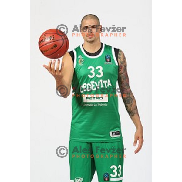 Maik Zirbes at official photo shooting of basketball team Cedevita Olimpija for 2019-2020 season in SRC Stozice, Ljubljana, Slovenia on October 1, 2019