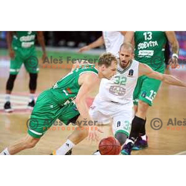 Jaka Blazic in action during 7Days EuroCup first round basketball match between Cedevita Olimpija Ljubljana (SLO) and Darusafaka Tekfen Istanbul (TUR) in Arena Stozice, Ljubljana, Slovenia on October 2, 2019