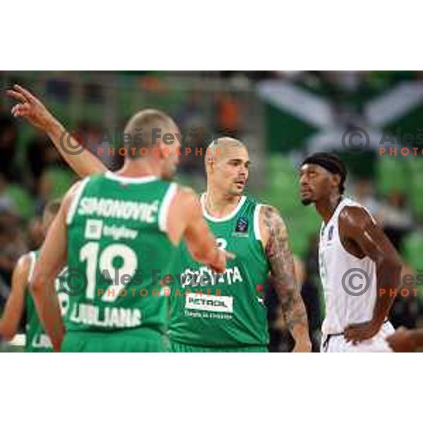 Maik Zirbes in action during 7Days EuroCup first round basketball match between Cedevita Olimpija Ljubljana (SLO) and Darusafaka Tekfen Istanbul (TUR) in Arena Stozice, Ljubljana, Slovenia on October 2, 2019