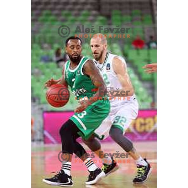 Ryan Boatright in action during 7Days EuroCup first round basketball match between Cedevita Olimpija Ljubljana (SLO) and Darusafaka Tekfen Istanbul (TUR) in Arena Stozice, Ljubljana, Slovenia on October 2, 2019
