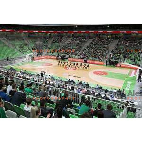 action during 7Days EuroCup first round basketball match between Cedevita Olimpija Ljubljana (SLO) and Darusafaka Tekfen Istanbul (TUR) in Arena Stozice, Ljubljana, Slovenia on October 2, 2019