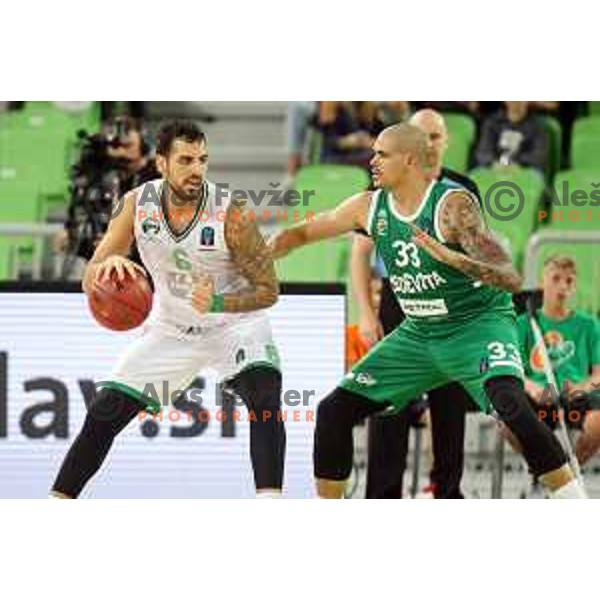 Maik Zirbes in action during 7Days EuroCup first round basketball match between Cedevita Olimpija Ljubljana (SLO) and Darusafaka Tekfen Istanbul (TUR) in Arena Stozice, Ljubljana, Slovenia on October 2, 2019