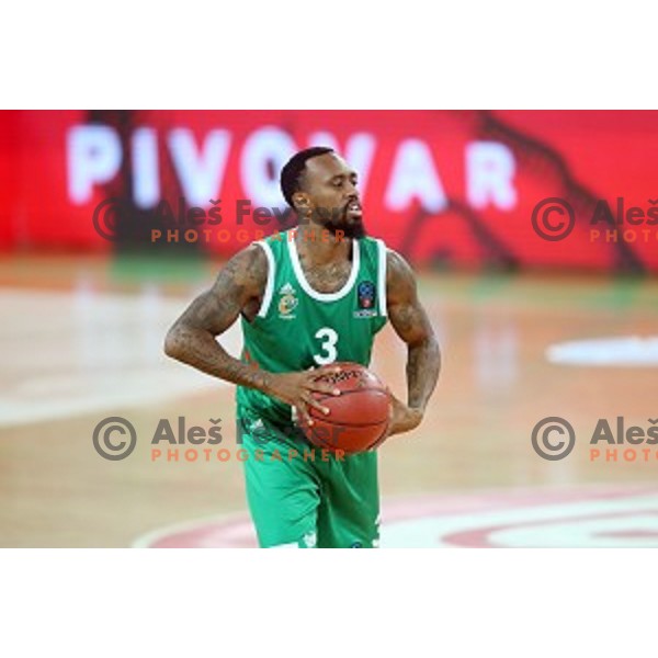 Ryan Boatright in action during 7Days EuroCup first round basketball match between Cedevita Olimpija Ljubljana (SLO) and Darusafaka Tekfen Istanbul (TUR) in Arena Stozice, Ljubljana, Slovenia on October 2, 2019