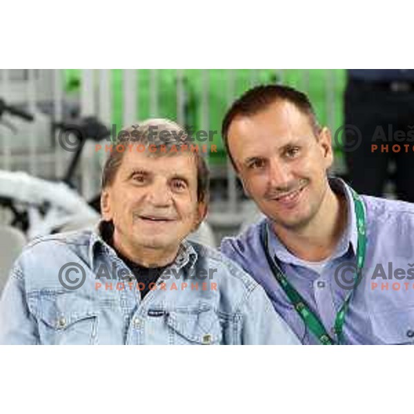Glajbe and Marino Bazdaric during 7Days EuroCup first round basketball match between Cedevita Olimpija Ljubljana (SLO) and Darusafaka Tekfen Istanbul (TUR) in Arena Stozice, Ljubljana, Slovenia on October 2, 2019
