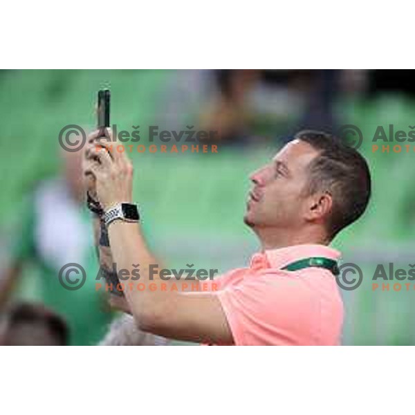 Rene Mlekuz during 7Days EuroCup first round basketball match between Cedevita Olimpija Ljubljana (SLO) and Darusafaka Tekfen Istanbul (TUR) in Arena Stozice, Ljubljana, Slovenia on October 2, 201