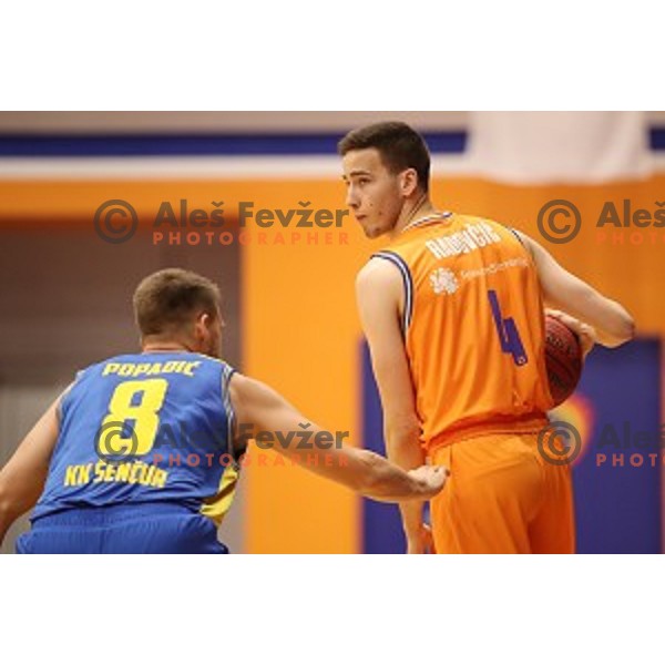 action during 1.SKL basketball match between Helios Suns and Sencur GGD in Domzale Sports Hall, Slovenia on October 5, 2019
