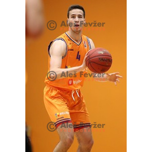 action during 1.SKL basketball match between Helios Suns and Sencur GGD in Domzale Sports Hall, Slovenia on October 5, 2019