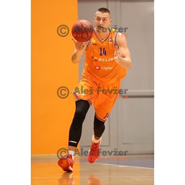action during 1.SKL basketball match between Helios Suns and Sencur GGD in Domzale Sports Hall, Slovenia on October 5, 2019