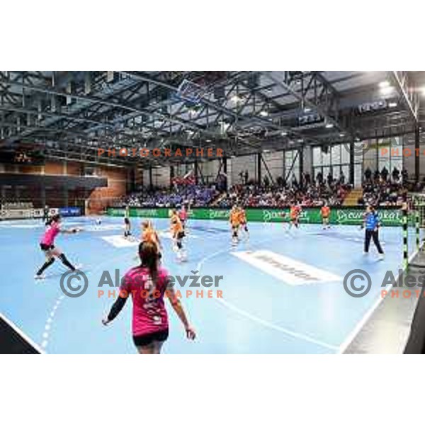 of Krim Mercator during EHF Women\'s Champions League handball match between Krim Mercator and Banik most in Kodeljevo Hall, Ljubljana, Slovenia on October 6, 2019