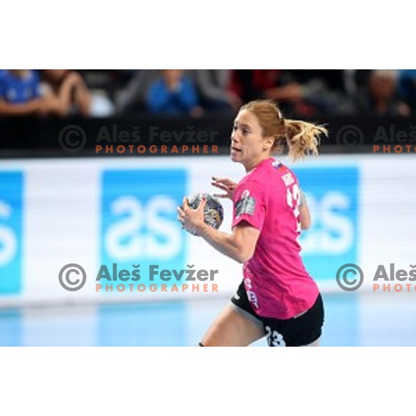 Polona Baric of Krim Mercator during EHF Women\'s Champions League handball match between Krim Mercator and Banik most in Kodeljevo Hall, Ljubljana, Slovenia on October 6, 2019
