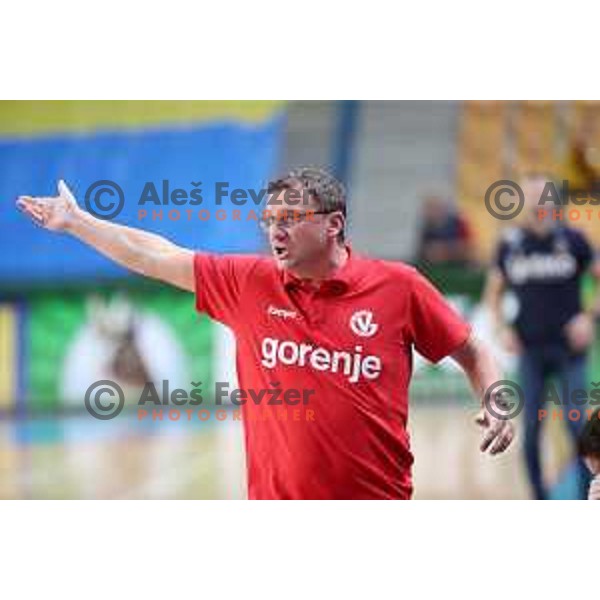 Zoran Jovicic in action during 1.NLB league handball match between Celje Pivovarna Lasko and Gorenje Velenje in Arena Zlatorog, Celje, Slovenia on October 9, 2019