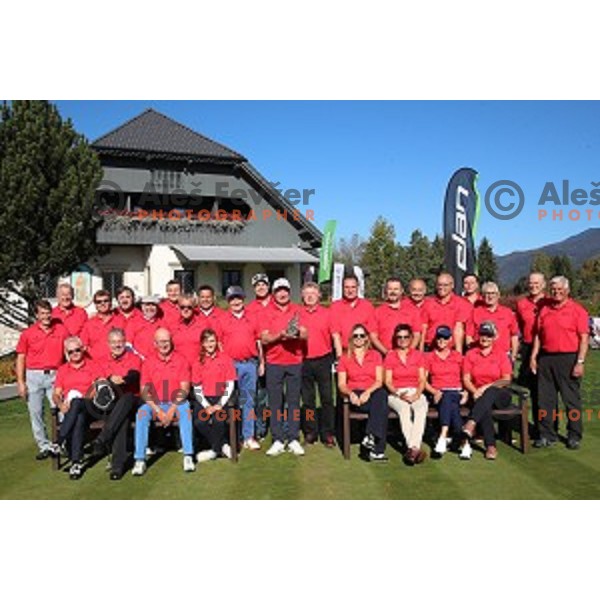 Amateur golf competition between teams Bojan Krizaj ( Slovenia) and Franz Klammer (Austria) at Royal Bled golf course, Slovenia on October 12, 2109