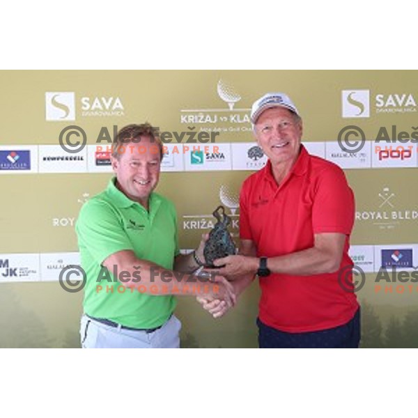 Amateur golf competition between teams Bojan Krizaj ( Slovenia) and Franz Klammer (Austria) at Royal Bled golf course, Slovenia on October 12, 2109