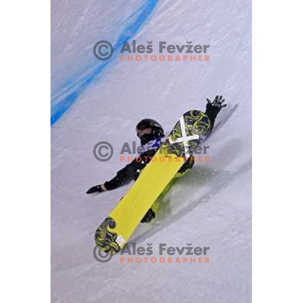 Steven Fisher (USA) at Nokia Snowboard FIS World Cup Half pipe final in Calgary, Alberta, Canada on February 29th 2008. Photo by Ales Fevzer 