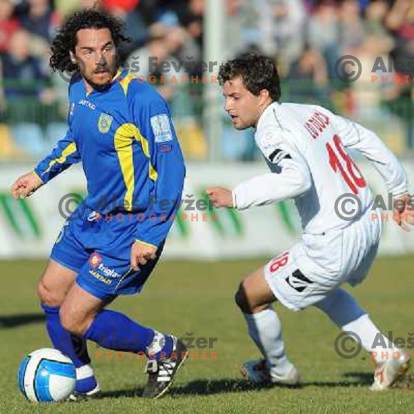 Danijel Brezic and Tim Do Luca at Match Livar - Domzale in Prva Liga Telekom , Ivancna Gorica 