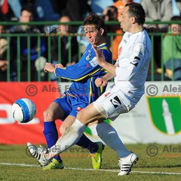 Janez Aljancic and Erdzan Beciri at Match Livar - Domzale in Prva Liga Telekom , Ivancna Gorica 