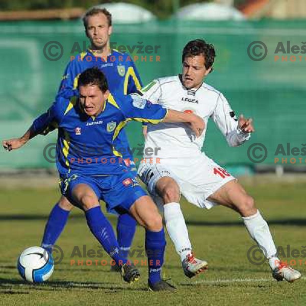 Andraz Kirm and Tim Do Luca at Match Livar - Domzale in Prva Liga Telekom , Ivancna Gorica 